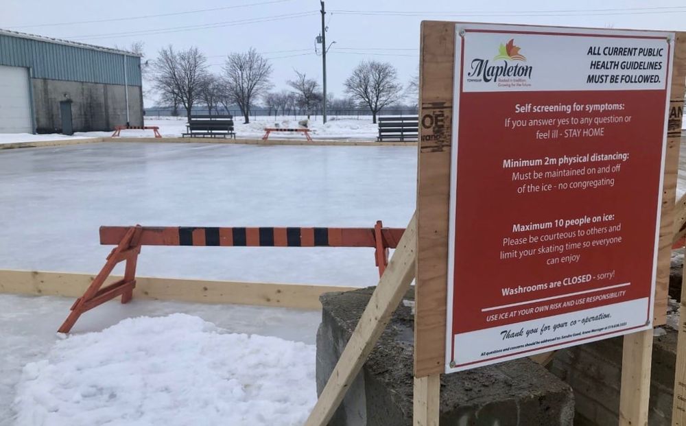 Outdoor skating rink opens in Drayton post image