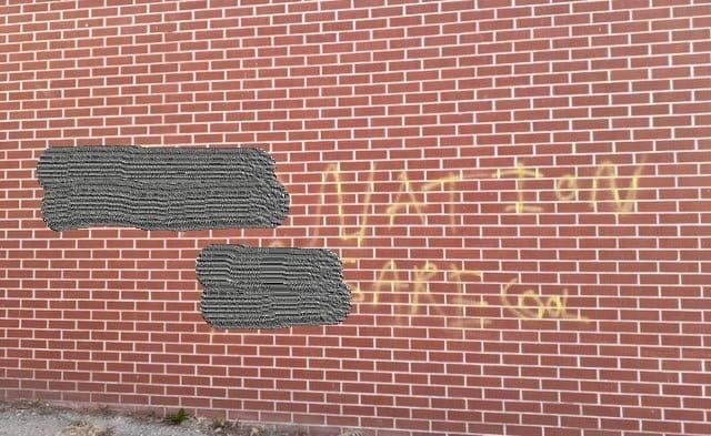 Vandals strike several Fergus buildings with graffiti post image