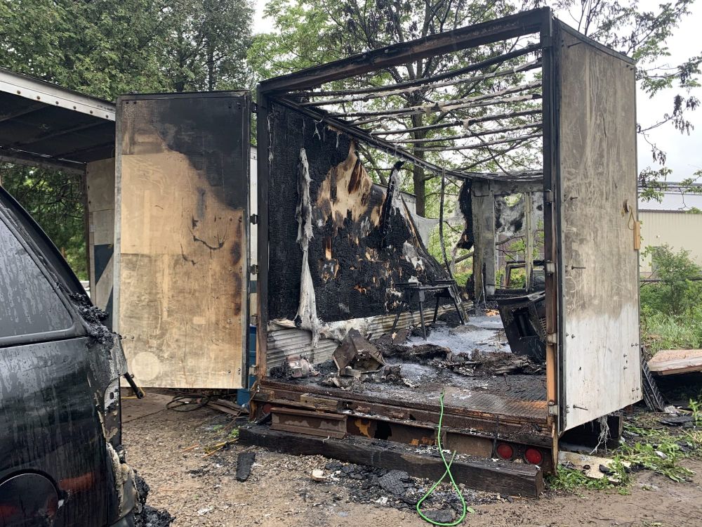 Storage unit destroyed, vehicle damaged in Puslinch fire post image