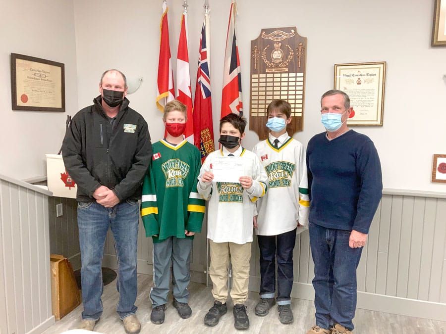 Mount Forest Legion makes donation to Mount Forest Minor Hockey post image