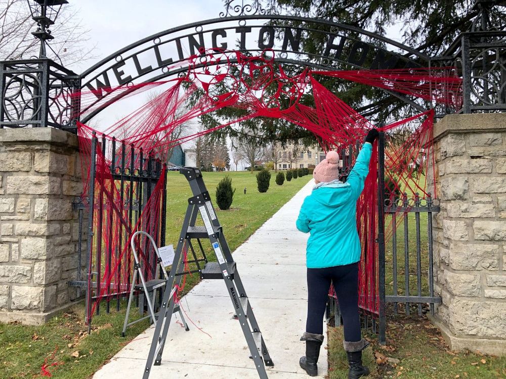 Metis artist adds installation piece, part of Hope and Healing Canada at museum gates post image