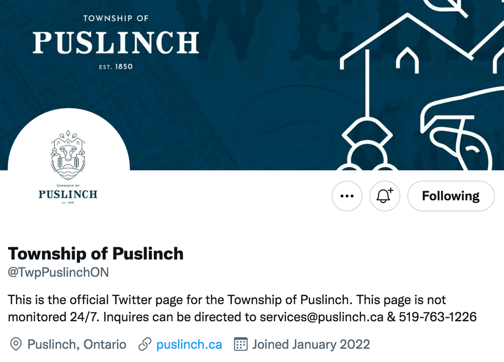 Puslinch launches Facebook, Twitter accounts post image