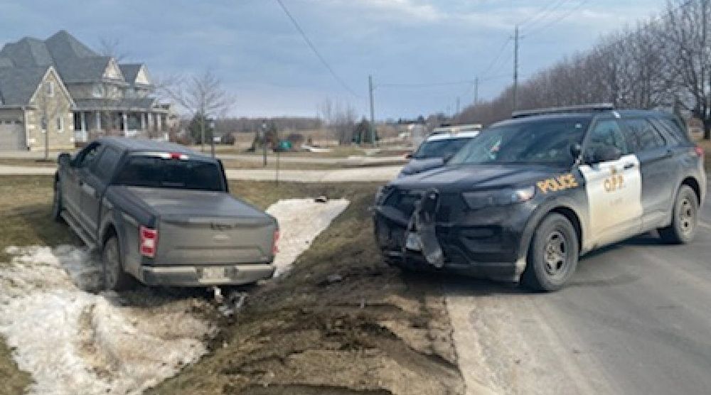 OPP cruiser struck by stolen vehicle; Chatham man charged post image