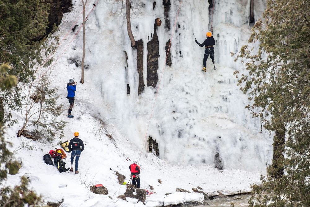'The stoke was pretty high': adaptive ice climbing in the Elora Gorge post image