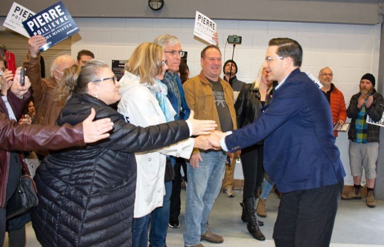 Conservative leadership candidate Pierre Poilievre draws a crowd in Fergus post image