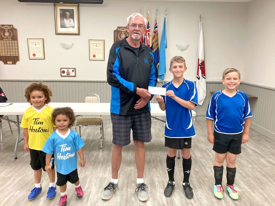 Mount Forest Legion Catch the Ace makes donations to local sports post image