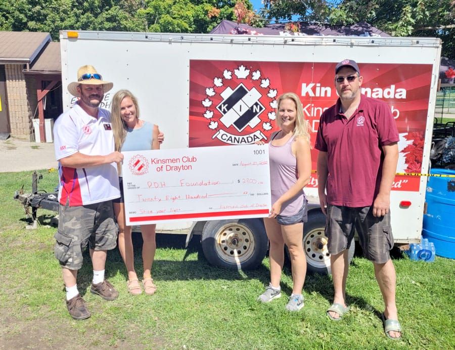 Drayton Kinsmen donate $2,800 to Shine Your Light Sunflower Tour post image
