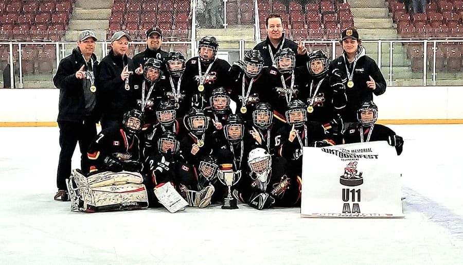Centre Wellington Fusion U11A team earn gold at Kitchener Oktoberfest AA tournament post image