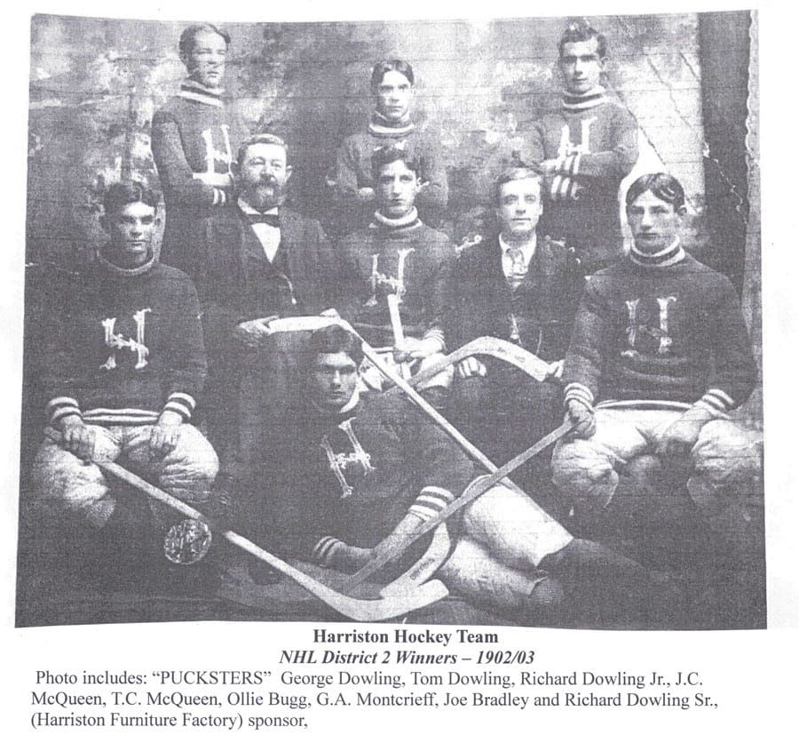 Historic Harriston hockey team credited with power play origin post image