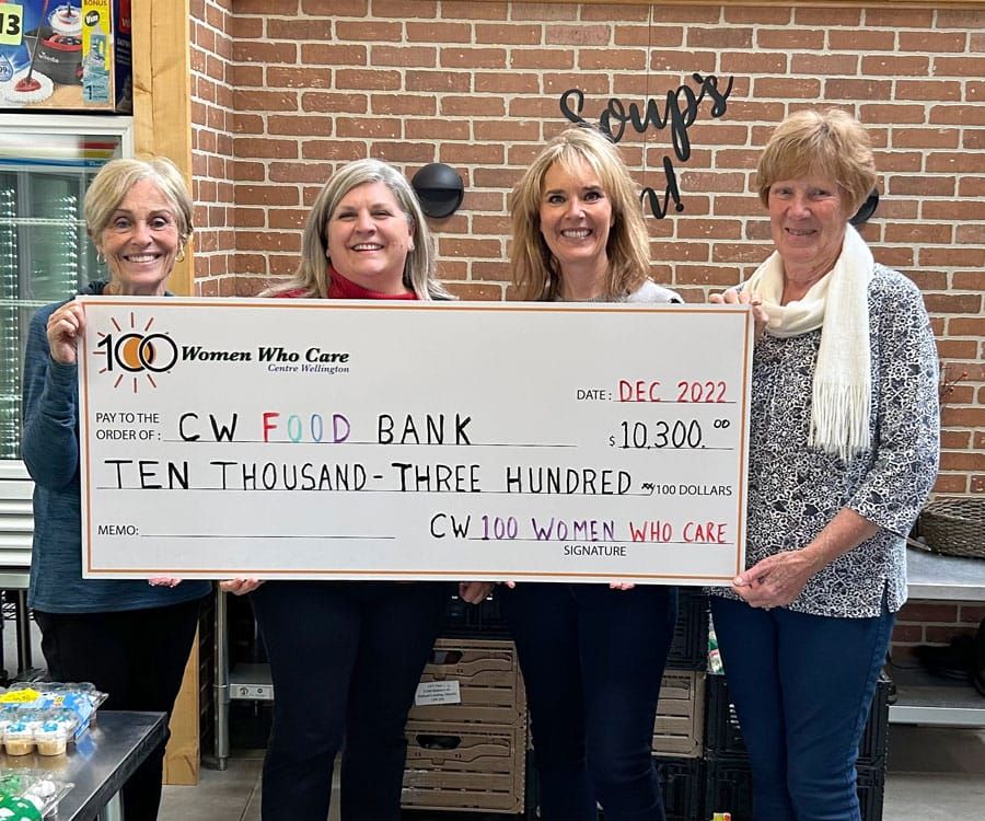 100 Women Who Care Centre Wellington donate $10,300 to CW Food Bank post image
