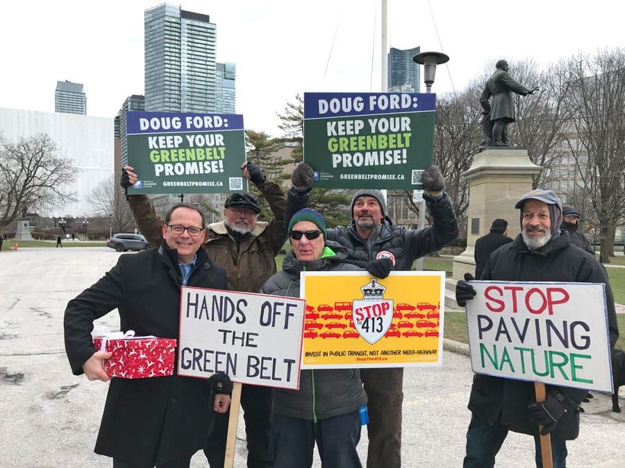 Protest at Queen's Park served petitions to Stop Bill 23 post image