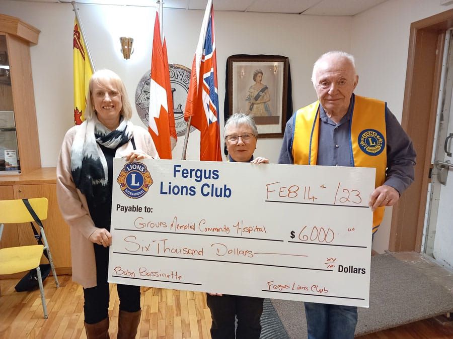 Lions Club presents cheque to Groves hospital post image