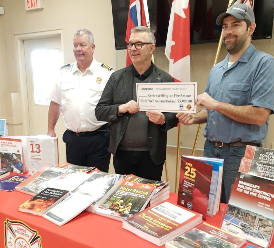 Enbridge Gas donates $5,000 to Centre Wellington Fire Rescue for training materials post image