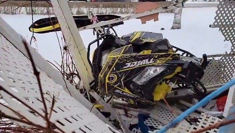 Snowmobile operator sent to hospital after crash post image