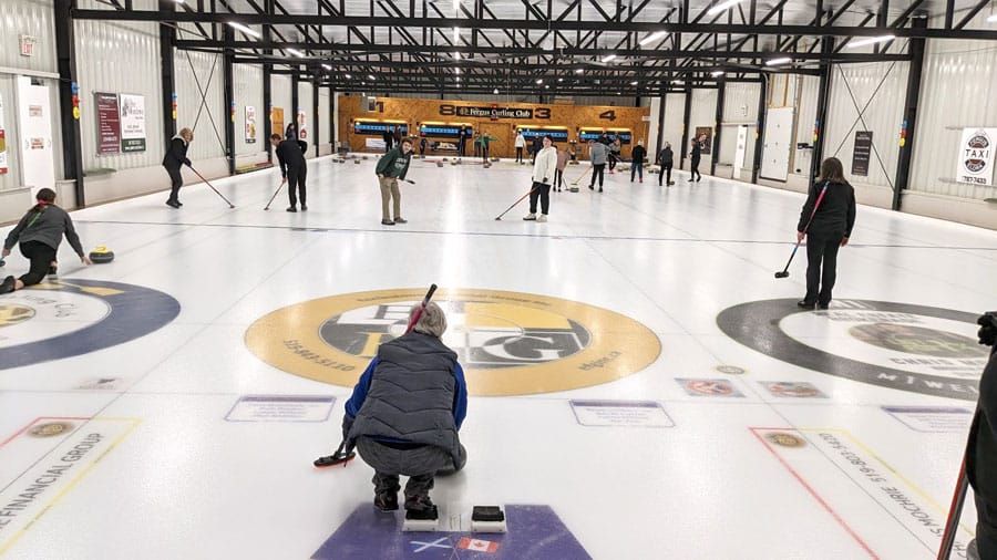 Curling with family and friends post image