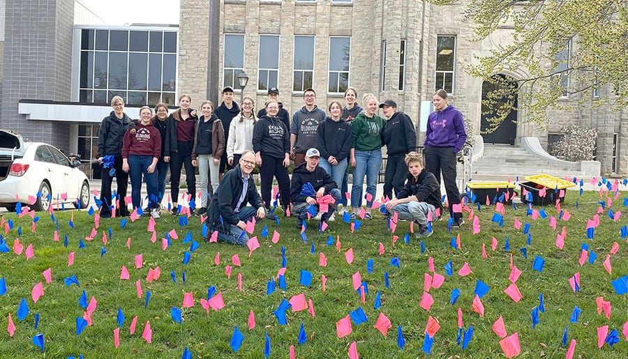 Flag display at Emmanuel Christian High School post image