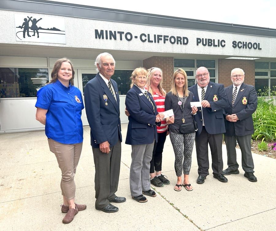 Harriston and Palmerston legions donate to school lunch program post image