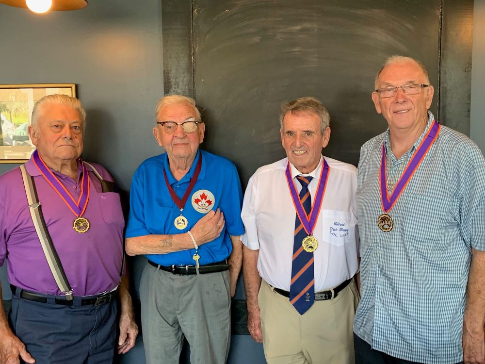 Guelph Loyal Orange Lodge presented service jewels to four members post image