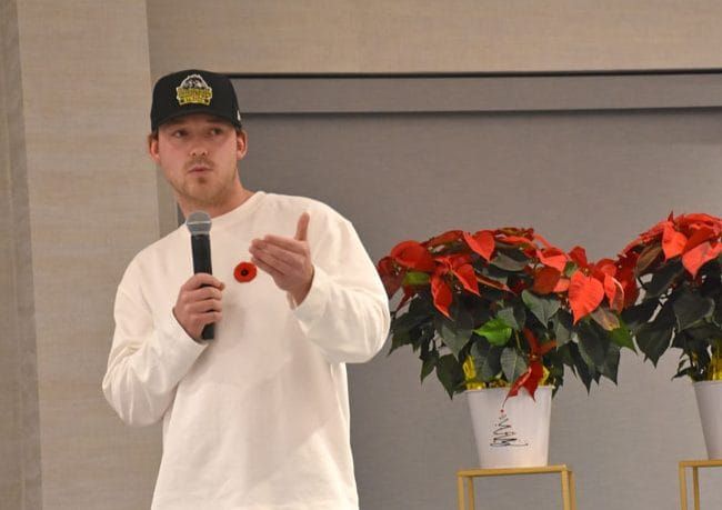 Humboldt Broncos crash survivor Tyler Smith talks about power of story at mental health event post image