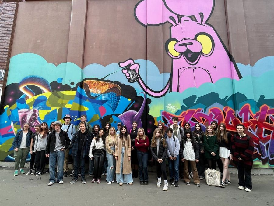 Erin students spend a day  photographing graffiti post image
