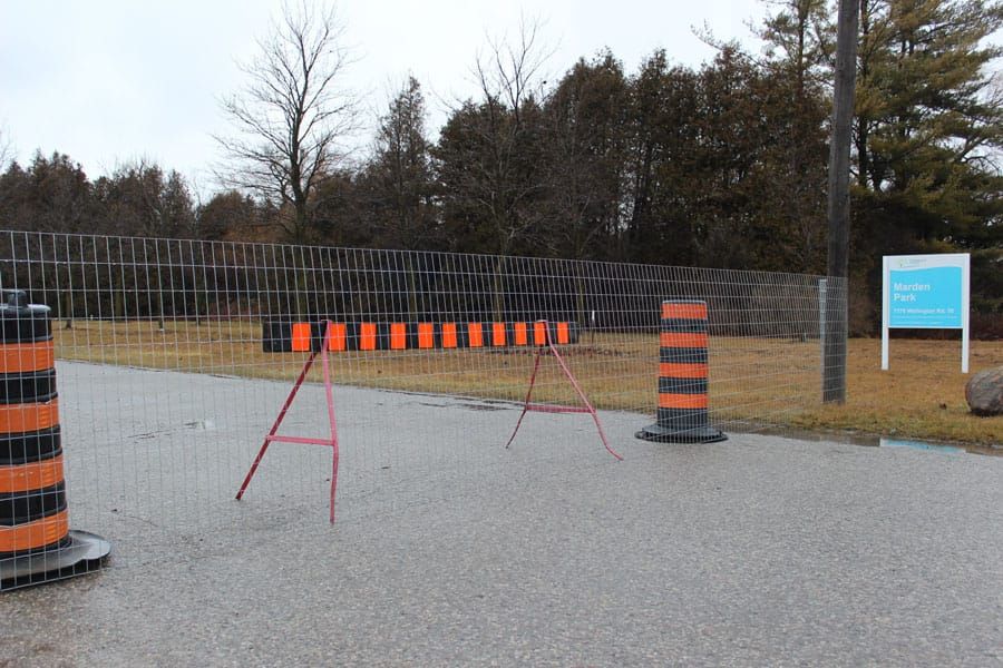 Marden Park parking lot closed for winter post image