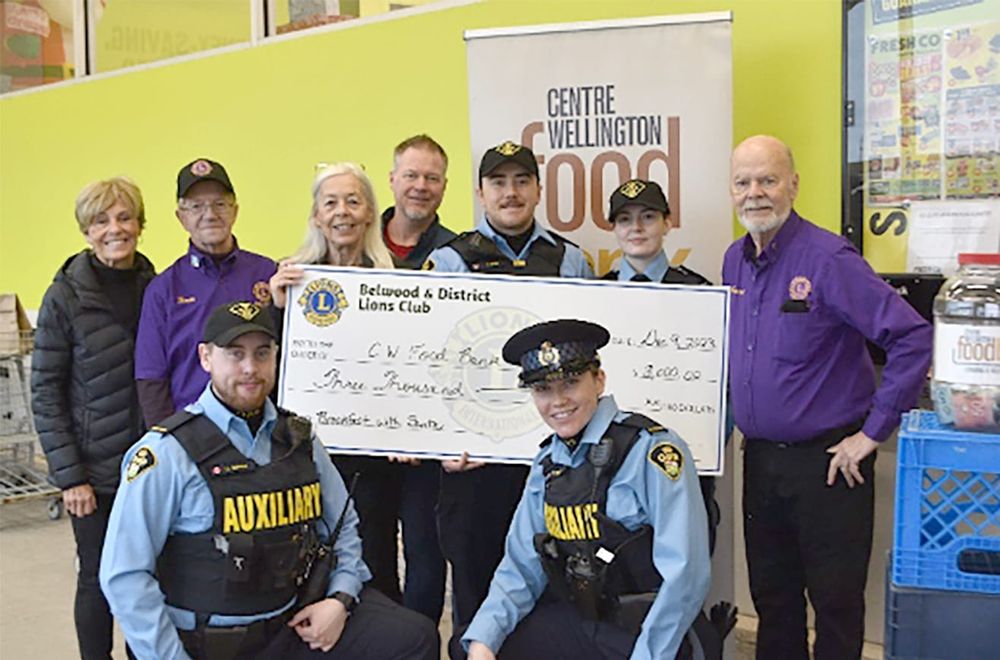 Belwood Lions Club donates $3000 to Centre Wellington Food Bank post image