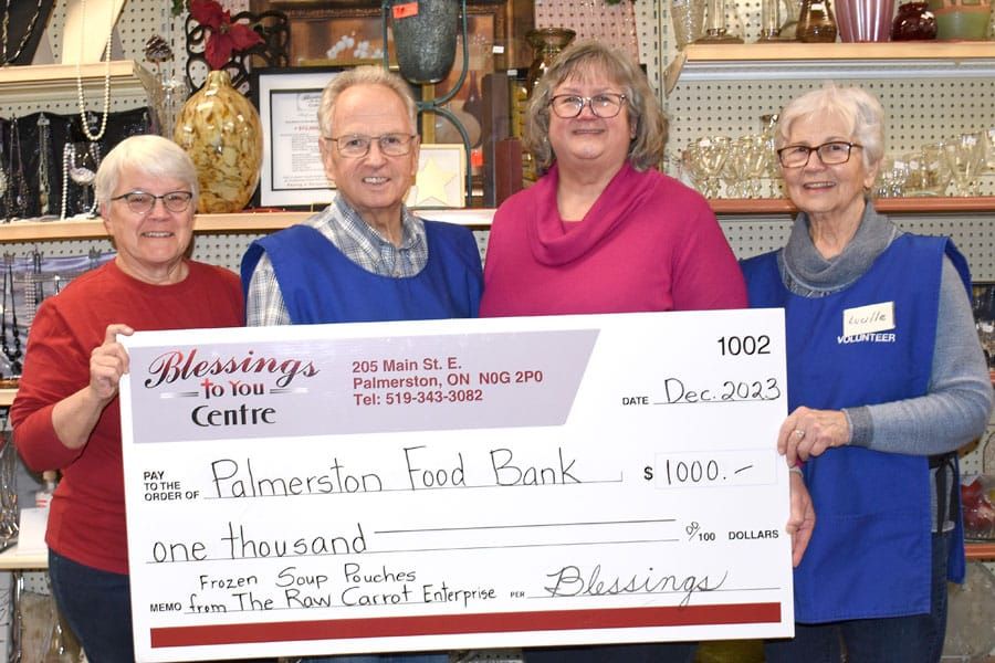 100 pouches of soup placed in Palmerston Food Bank Christmas hampers. post image