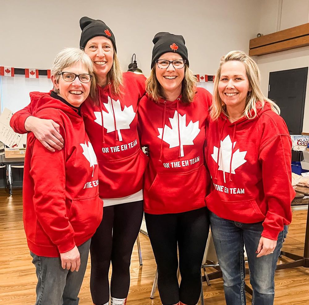 Sea of red and white at Elora Curling Club post image