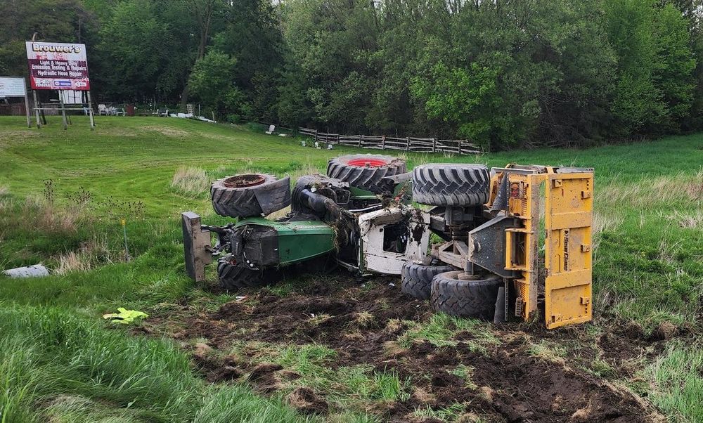 One person airlifted to hospital after tractor rollover post image
