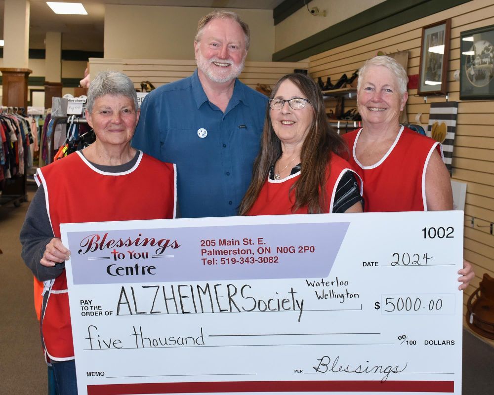 Blessings to You Centre donates $5,000 to the Alzheimer Society post image