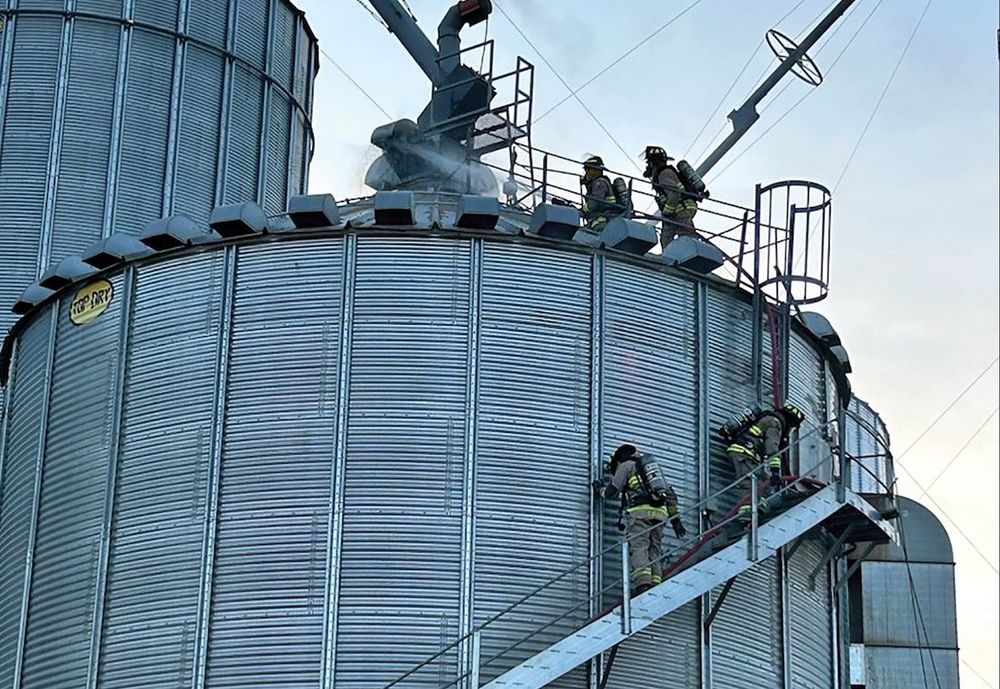 Minto firefighters respond to grain bin fire post image
