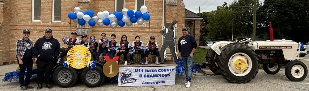 U11 Arthur Twisters girls softball team place second in Arthur Fall Fair parade post image