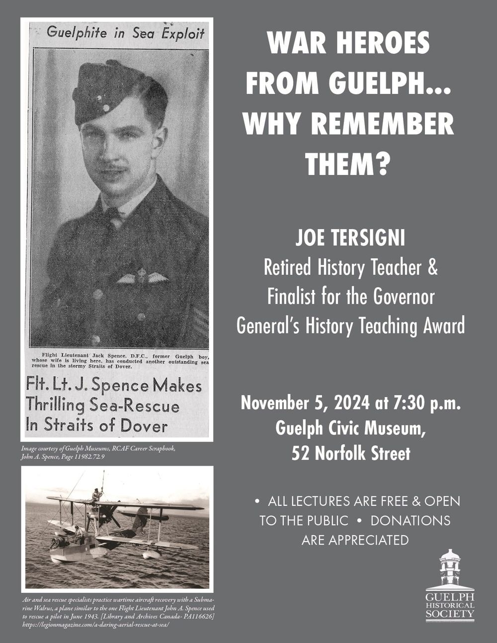 War heroes presentation coming to Guelph Civic Museum post image