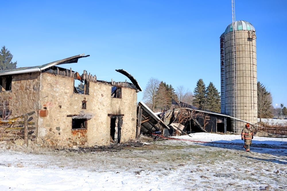 Fire destroys barn on 4th Line in Centre Wellington post image