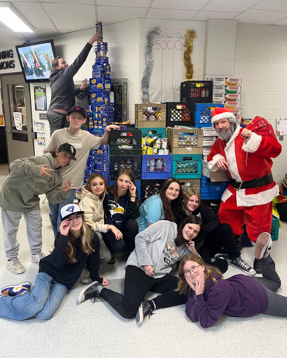 J.D. Hogarth celebrates successful holiday food drive post image