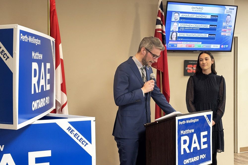 PC incumbent Matthew Rae wins big in Perth-Wellington post image
