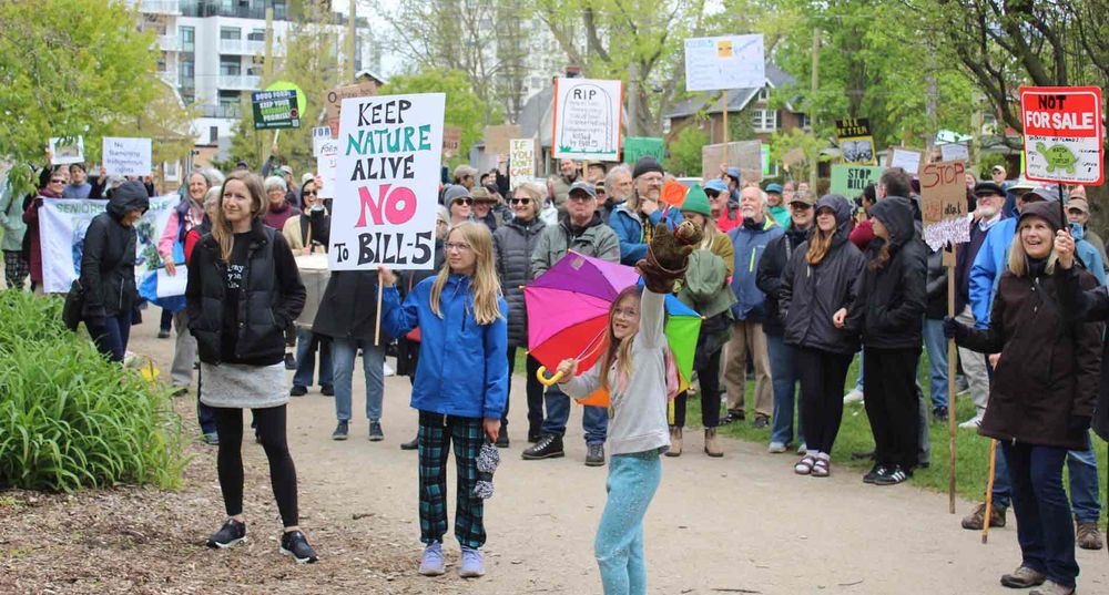 Hundreds march through Guelph in protest of Bill 5 post image