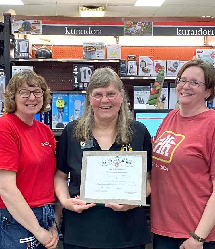 Clifford Lions present certificates to local businesses post image