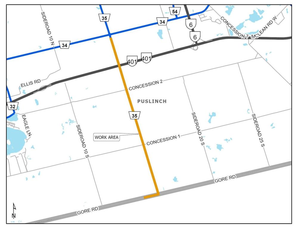 Road work post image