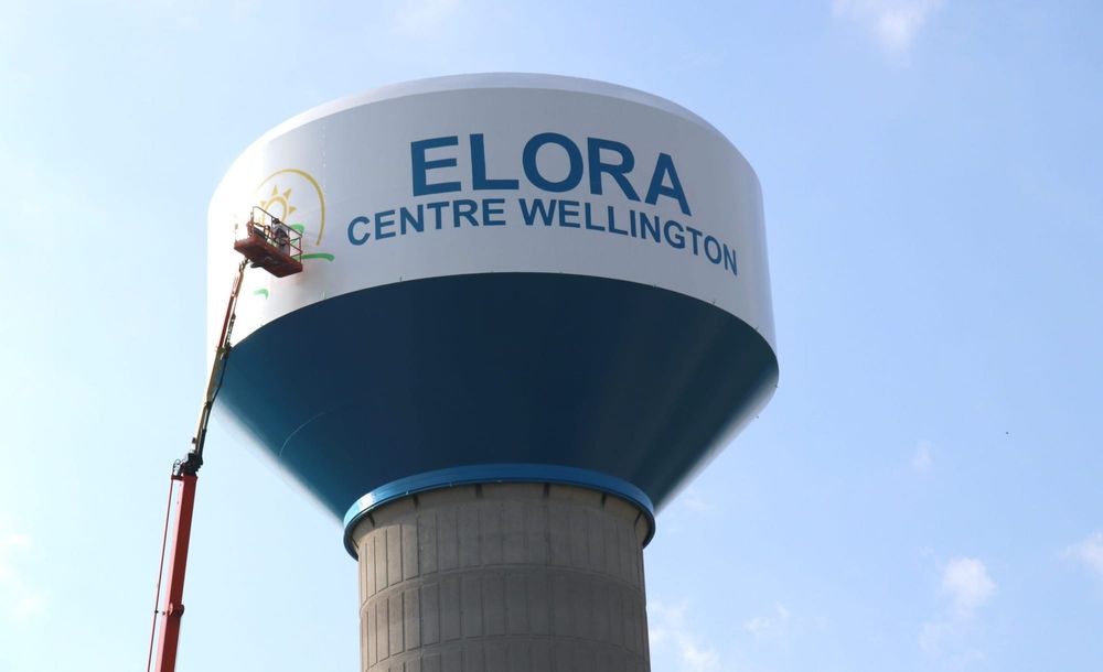 Contractor repaints Elora water tower after lettering snafu post image