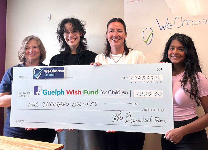 We Choose Local donates to Guelph Wish Fund for Children post image