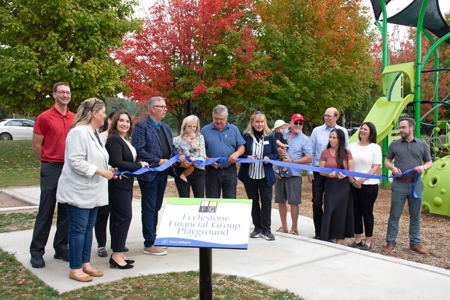 Ribbon cutting marks official opening of Ecclestone Financial Group playground post image