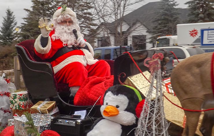Santa arrives in Aberfoyle