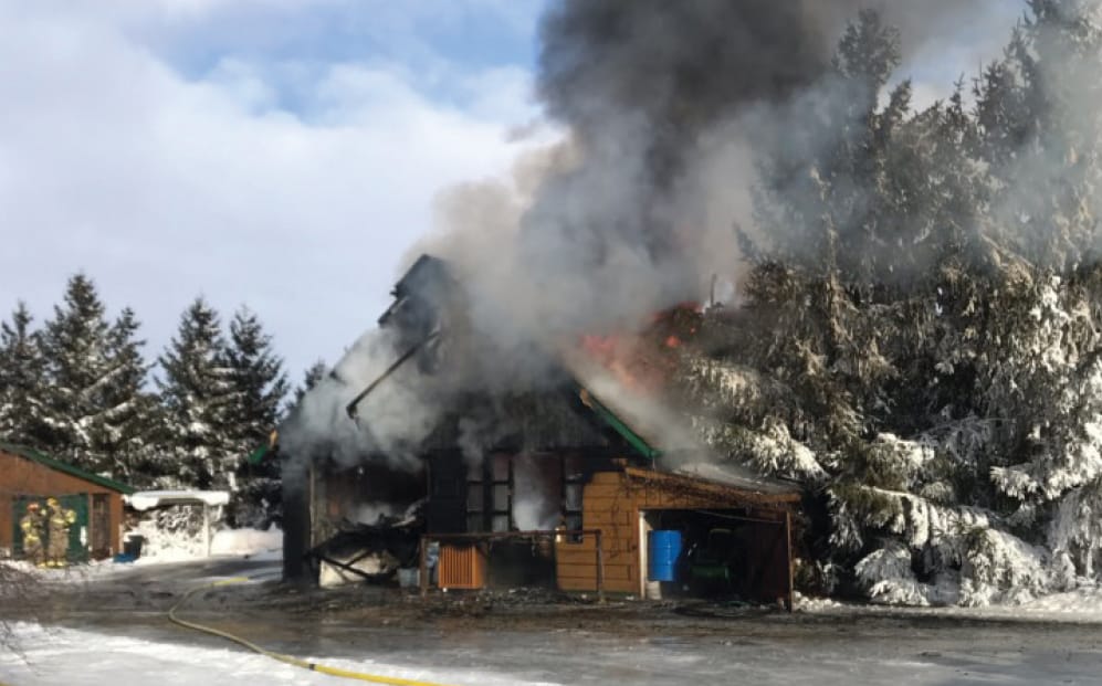 Fire destroys workshop near Elora