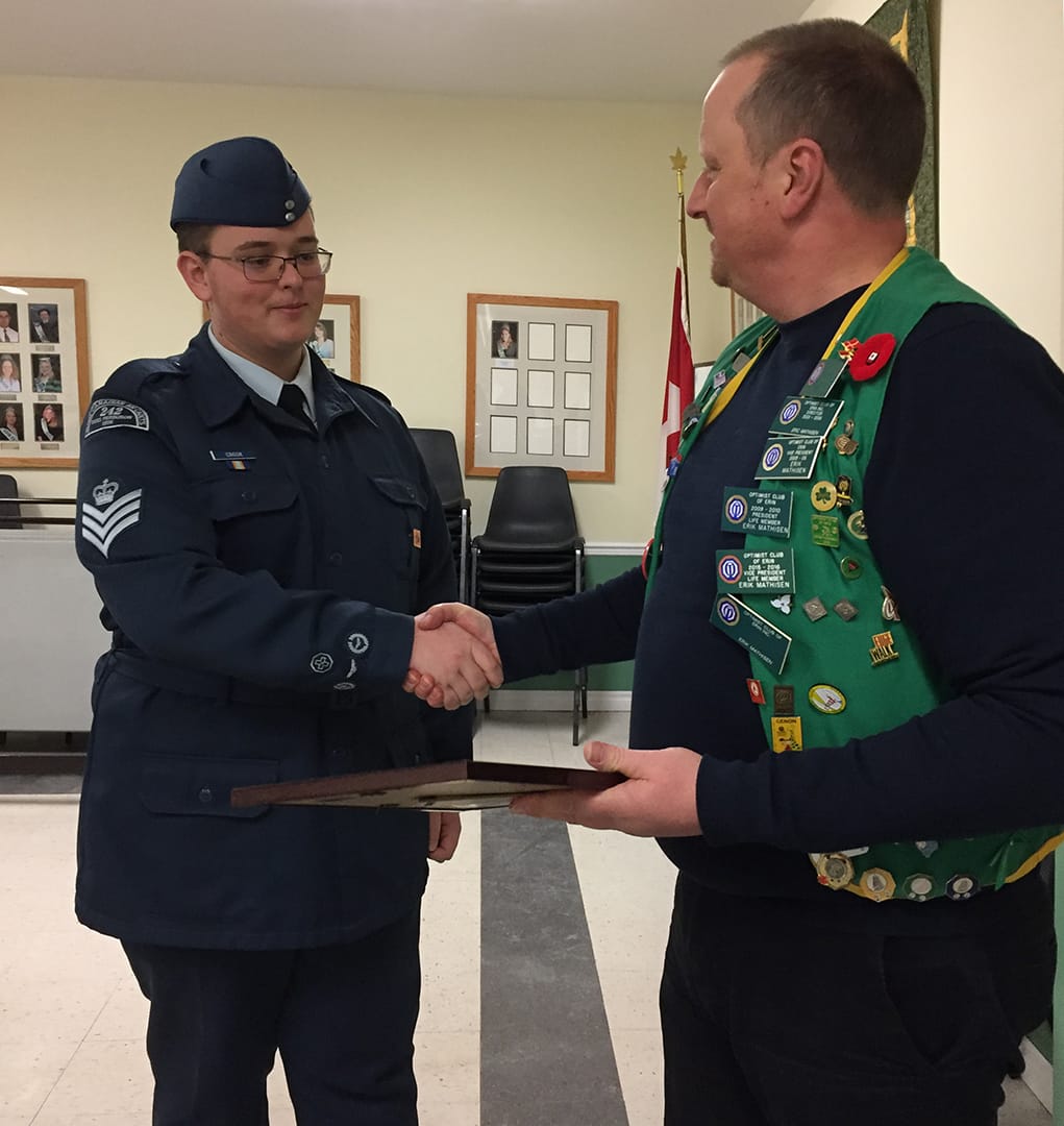 Student David Crook named Optimist Club essay contest winner