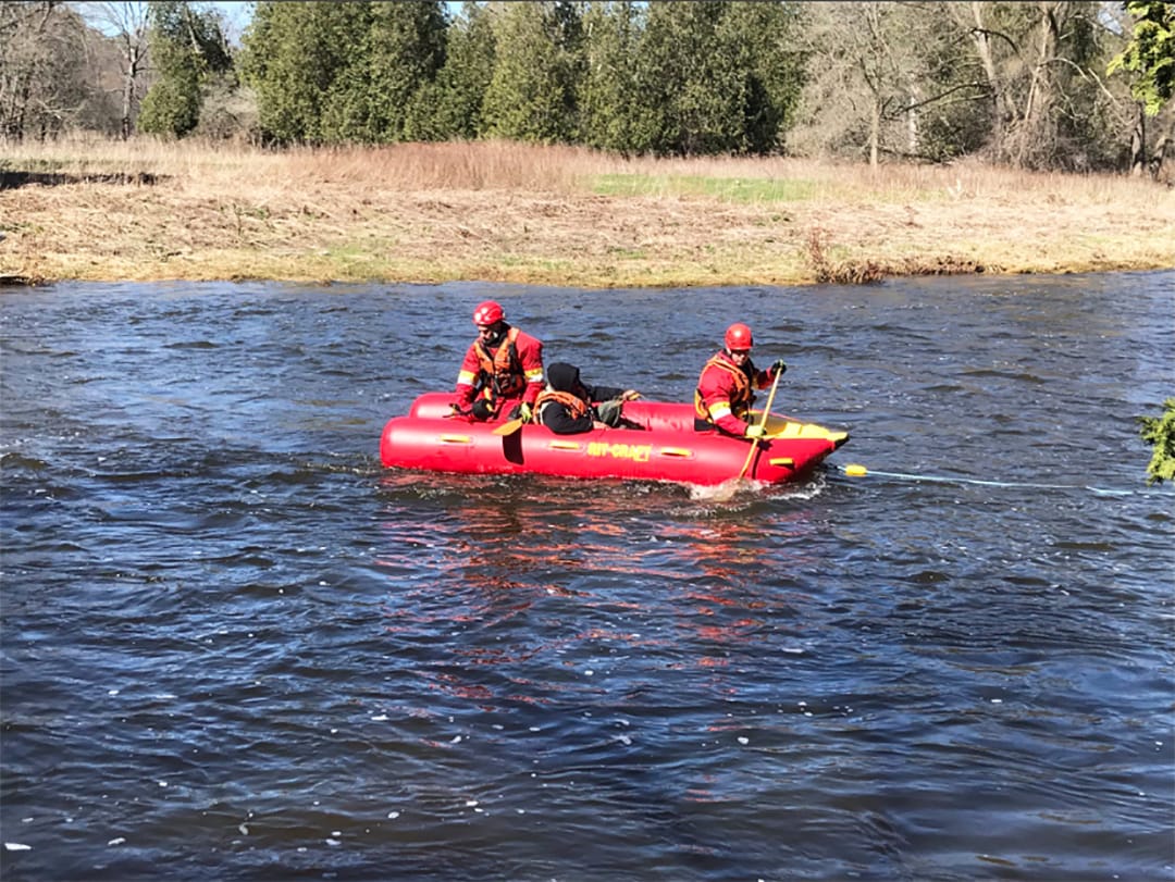 Firefighters rescue fisherman stranded on island