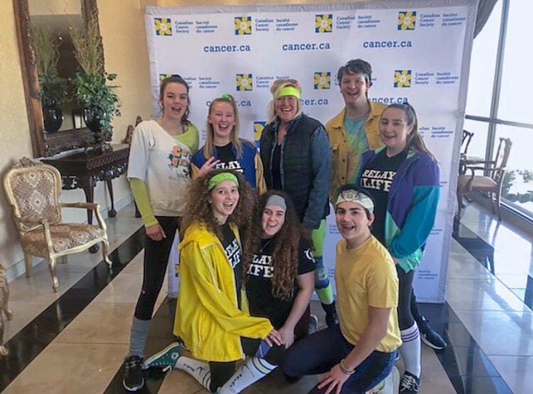 Grade 12 students organizing Relay for Life