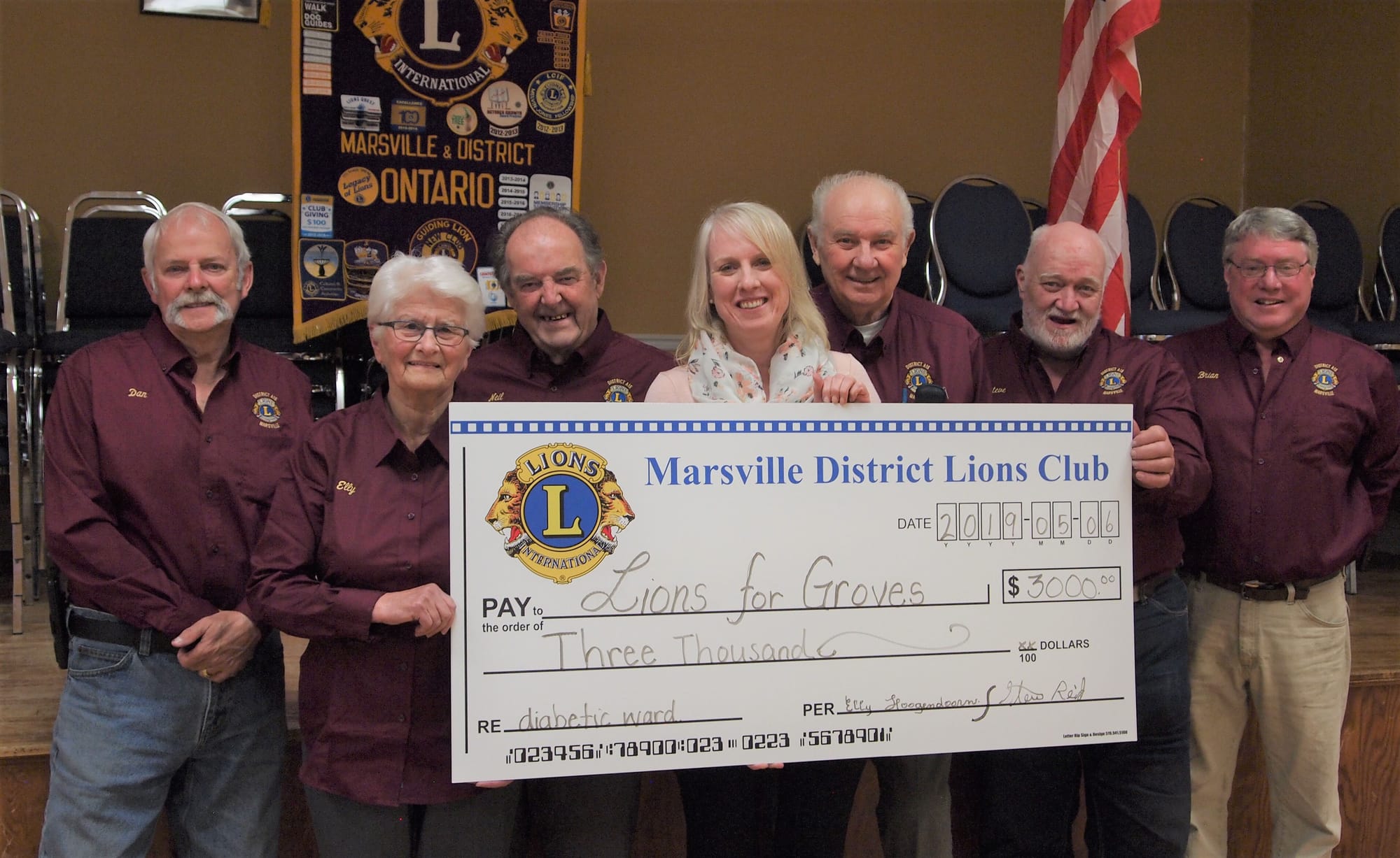 Marsville Lions support Groves hospital