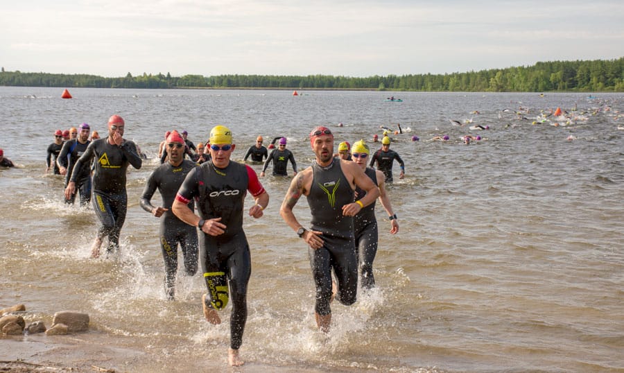 Athletes took part in the Subaru Triathlon Series at Guelph Lake
