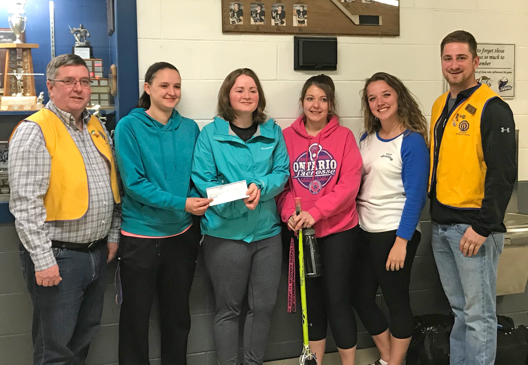 Optimists make donation to Arthur Senior Women's Box Lacrosse